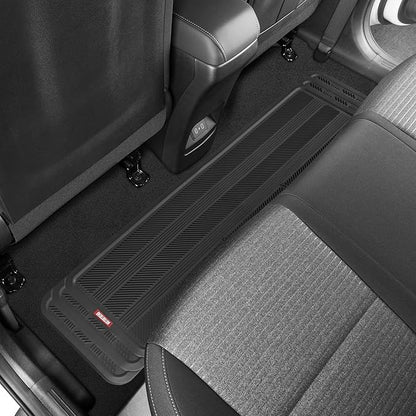 Motor Trend Heavy Duty Rear Back Seat Floor Mats 2nd or 3rd Row Floor Mat for Car, SUV & Van - All Weather SUV Black Runner Rubber Mat - Floor Runner Back Row Floor Mat Interior Accessories 57x15