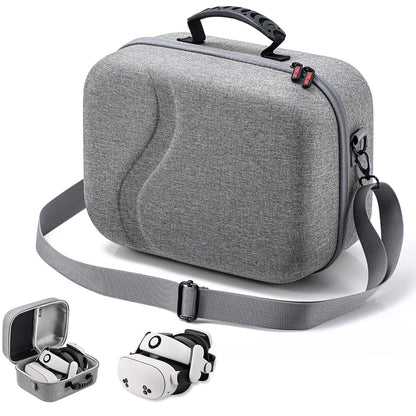 Large Carrying Case for Meta Quest 3/Quest 3S, Compatible with BOBOVR S3 Pro/Kiwi Design Battery Head Strap, Controllers & Accessories, Portable Hard Travel Case for Oculus Quest 3/3S Gray