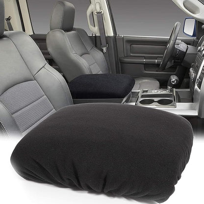 Center Console Armrest Pad Cover for Dodge Ram 1500 2500 3500 4500 5500 Pickup Trucks 1993-2023-Black Soft Car Armrest Protector Cushion All Seasons Suitable(Black)