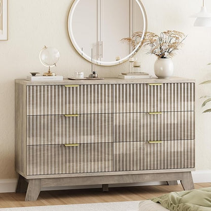 Xixini Fluted Dresser for Bedroom