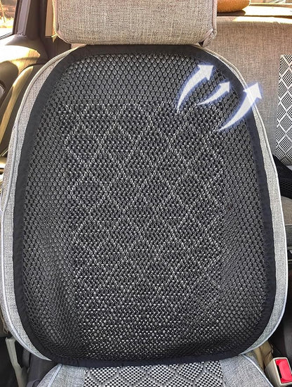 YUNZLAN Breathable 3D Air Mesh Car Seat Cushion Pad,Summer Cool Ventilated Car Back Cushion Fit for Cars, SUVs, Trucks,Pickup 25.6" x 20" (Black, 1 Pack Back Cushion)