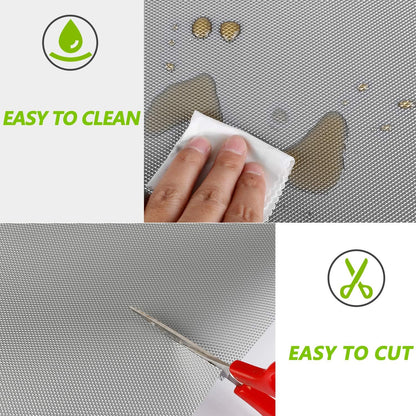 Kitchen Shelf Liner Drawer Liners, Non-Adhesive Refrigerator Liners Waterproof Fridge Mats with Strong Durable Kitchen Cabinets Mat for Drawers, Shelves, Pantry