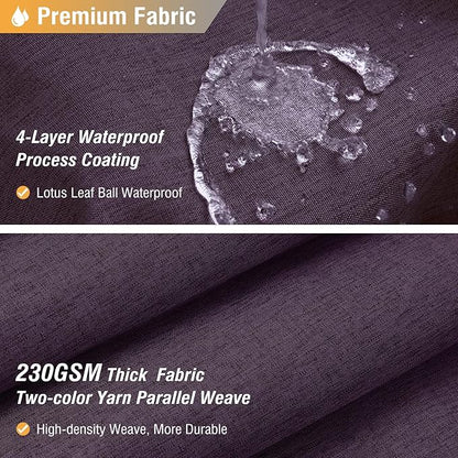 BTTN 78 Inch Long Shower Curtain, Linen Textured Thick Weighted Fabric Shower Curtain Set with 12 Hooks, Tall Hotel Neutral Heavy Duty Waterproof Polyester Shower Curtains for Bathroom, 72x78, Purple