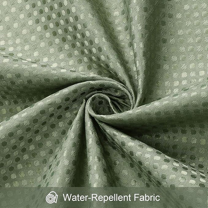 Craidlela 3 in 1 Extra Long Shower Curtain Set-72 W x 84 H, Sage Green Waffle and PEVA Liner Set with 12 Stainless Steel Hooks, Waterproof Fabric for Bathroom