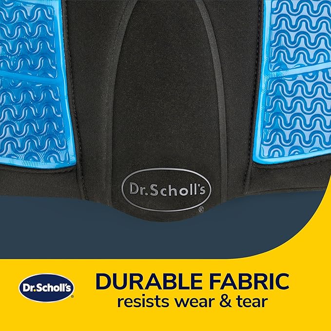 Dr. Scholl's Massaging Gel Posterior Seat Cushion for Car, Office, Home — Black