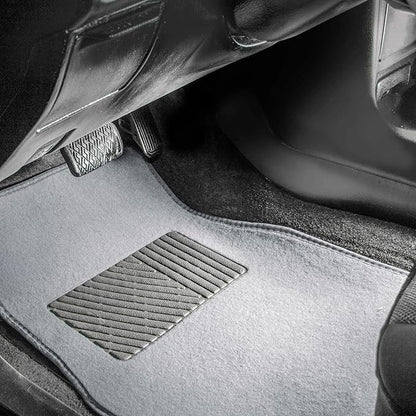 FH Group F14403GRAY Gray Carpet Floor Mat with Heel Pad (Deluxe)