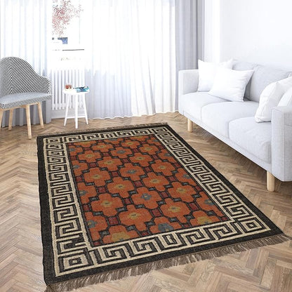 Klim Wool Jute Rug – Handwoven Elegance and Durability (Design 8)