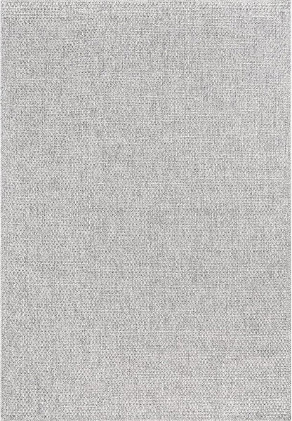 CAMILSON Easy Jute Rug 5x7 Indoor Outdoor Gray Farmhouse Area Rugs for Living Room and Kitchen Rug, Solid Boho Woven Design Easy-Cleaning Washable Outside Carpet Alfombras (5 x 7)