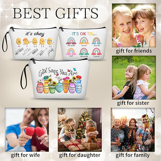 Christian Gifts for Women,God Says You Are Cosmetic Bag,Bible Study Supplies,Bible Accessories Women,Makeup Bag for Purse,Inspirational Gifts for Women,Womens Christmas Gifts,Faith Based Gifts