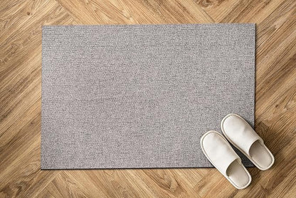 Easy Jute Rugs 2x3 Gray Color Living Room Indoor Outdoor Door Mat for Farmhouse Patio and Kitchen Rug High Traffic Washable Easy to Clean Solid Boho Woven Design Outside Carpet (2 x 3)