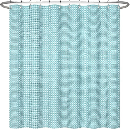 ggaimwf 72x72 Inch Solid Color Shower Curtain for Bathroom Waffle Bath Water Resistant Fabric Curtains Mint Green Modern Thick Shower Stall Curtain with Metal Hooks
