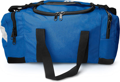 ASA TECHMED Large EMT First Responder Trauma Medical Bag Empty for Home 21x12x9 Inches, Office, School, EMTs, Paramedics, First Responders, Blue