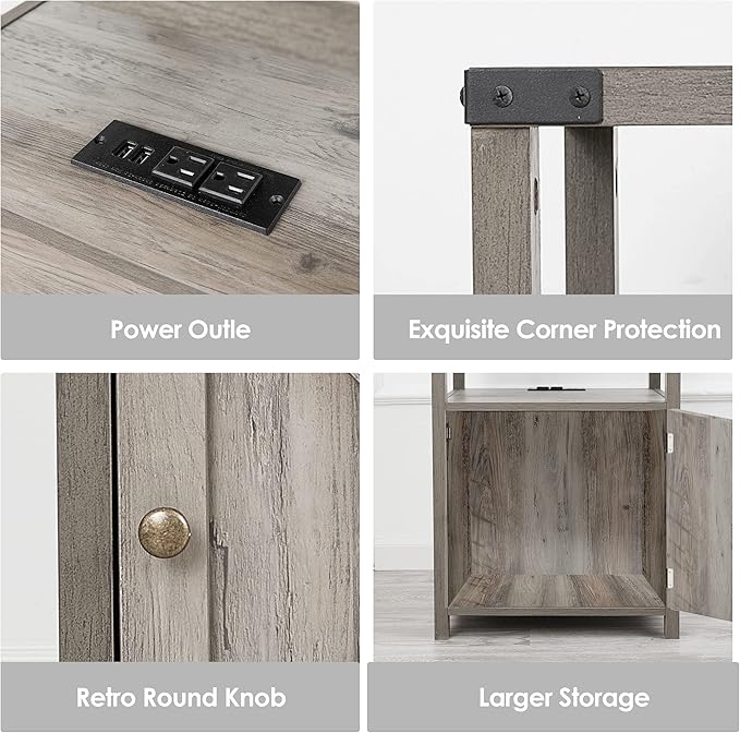 HOSEOKA Farmhouse Nightstand