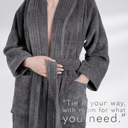 American Soft Linen Women’s 100% Cotton Terry Bathrobe – Soft, Absorbent, Quick Dry Turkish Robes for Women Quality Housecoat