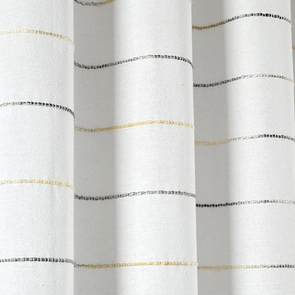 Lush Decor Ombre Stripe Yarn Dyed Cotton Shower Curtain, 72" W x 72" L, Navy & Multi - Fabric Shower Curtains - Striped Bathroom Curtain - Farmhouse & Coastal Decor
