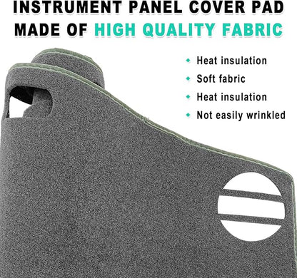 Dash Cover Mat, Center Console Cover Sunshield Protector, Dashboard Cover Compatible with T0y0ta RAV 4 2019 2020 2021 2022 2023 2024 2015 (Gray Trim)