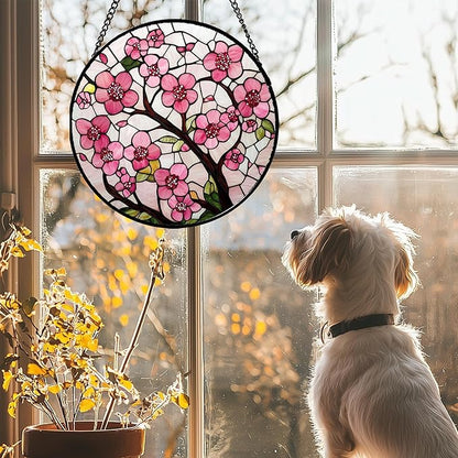 CRISGIF Stained Glass Window Hanging