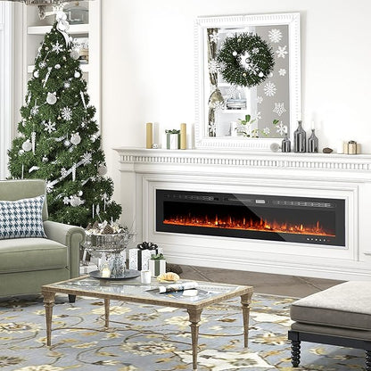 CharaVector 80 inch 750W/1500W Electric Fireplace Inserts