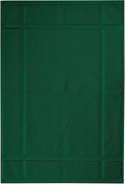 Ample Decor Bath Mats 100% Cotton 24 X 17 Inches, Oeko Tex Certified 1350 GSM Solid Construction Thick & Plush, Super Absorbent for Bathroom Floor, Shower – Christmas Green