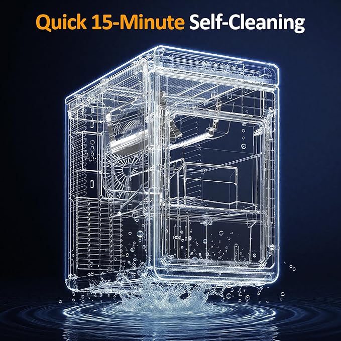 Crystal Clear Ice Maker, Compact Countertop Ice Machine, 3 x 1.6 Ice Cubes