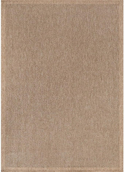 CAMILSON Easy Jute Rug 6x9, Indoor Outdoor Natural Color Fiber Area Rugs for Living Room Patio and Bedroom Rug Herringbone Seagrass Woven Design Easy-Cleaning, Washable Outside Carpet Alfombras 6 x 9
