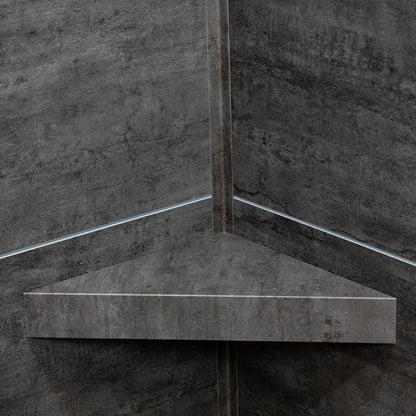 Palisade Vinyl Waterproof Corner Shower Shelf in Ashen Slate