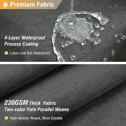 BTTN Stall Fabric Shower Curtain - 36x72 Inch Narrow Linen Cloth Heavy Duty Shower Curtain Set with 6 Plastic Hooks, Hotel Spa Luxury Half Waterproof Neutral Bath Curtains for Bathroom - Charcoal Grey