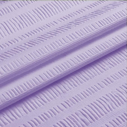 Aiyufeng Light Purple Shower Curtain for Bathroom, Embossed Textured Fabric Shower Curtain for Bathroom - Soft Cloth & Hotel Spa, Machine Washable, 72X84, Light Purple