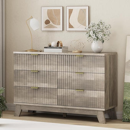 Xixini Fluted Dresser for Bedroom