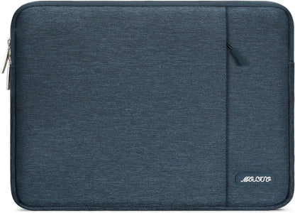 MOSISO Laptop Case 16 inch, 15-15.6 inch Laptop Sleeve Compatible with MacBook Pro 16 M4 M3 M2 M1, HP Acer Dell Lenovo ASUS Notebook, Polyester Vertical Computer Sleeve Bag with Pocket, Haze Blue