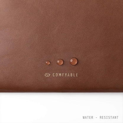 Comfyable Leather Laptop Sleeve Compatible with 16 Inch MacBook Pro M4 2024 & 15 Inch MacBook Air M4 M3 M2 2025, Brown
