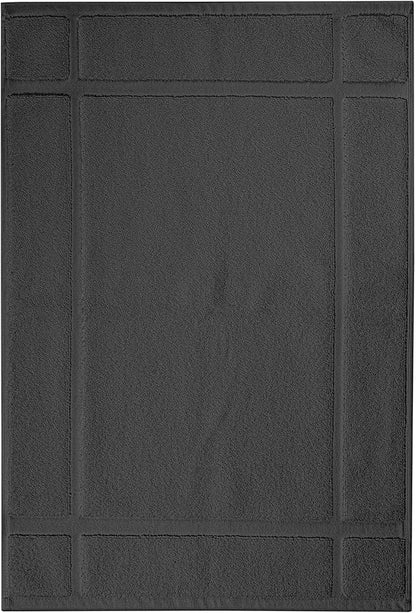 Ample Decor Cotton Bath Mats 24 X 17 Inches, 1350 GSM Oeko Tex Certified Solid Construction Thick & Plush, for Bathroom Floor, Shower – Grey