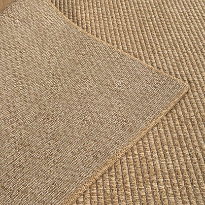 CAMILSON Easy Jute Rug 5x7, Indoor Outdoor Natural Color Farmhouse Area Rugs for Living Room Patio and Kitchen Rug, Solid Boho Woven Design, Easy-Cleaning, Washable Outside Carpet Alfombras (5 x 7)