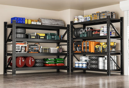 8000LBS Metal Garage Shelving Unit 68" W Storage Shelves Heavy Duty 4 Tier Adjustable Garage Storage Racks Industrial Shelving Utility Rack Shelf for Warehouse/Basement 68" Wx24 Dx63 H