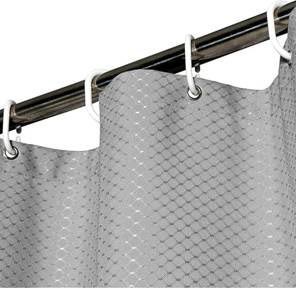 AooHome Waffle Weave Fabric Shower Curtain for Bathroom, 72"x78" Extra Long Bath Curtain with Weighted Hem, Heavy Duty, Water Repellent, 72 Width by 78 Height Inch, Grey