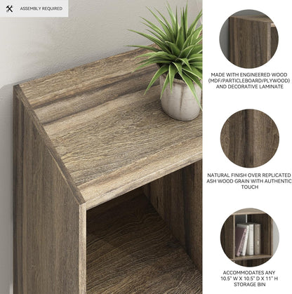 Signature Design by Ashley Shallifer 6 Cube Storage Organizer or Bookcase, Brown
