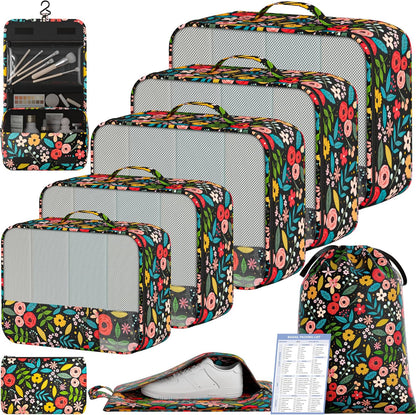 BAGAIL 9 Set Packing Cubes Luggage Packing Organizers for Travel Accessories