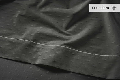 LANE LINEN Pillow Case Covers King, Set of 2, 100% Egyptian Cotton Sateen, Soft Cool & Smooth 1000 Thread Count Pillow Cases - Swiss Dot - Charcoal