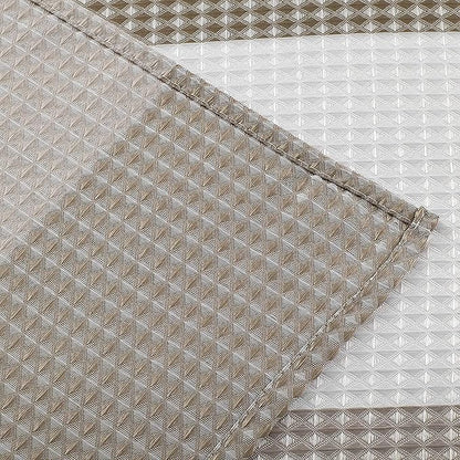 Dainty Home Bathroom 3D Textured Bath Ombre Waffle Shower Curtain Set with 12 Roller Ball Hooks, 70x72 Water Resistant Polyester Fabric. Washable, Durable, Perfect Stylish Shower Curtain Decor
