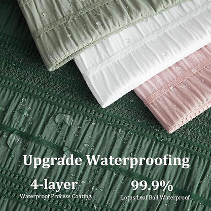 Siiluminisoy Sage Green Shower Curtain Farmhouse Shower Curtain for Bathroom Rustic Striped Fabric Shower Curtains 72 x 84