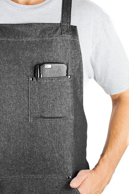 Hudson Durable Goods - Professional Grade Chef Apron for Kitchen, BBQ & Grill